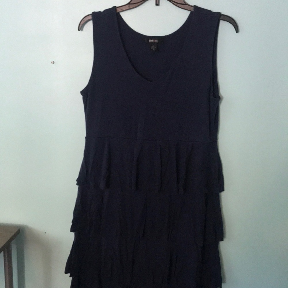 Blue ruffle dress